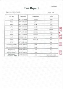 S31254 үшін сертификат